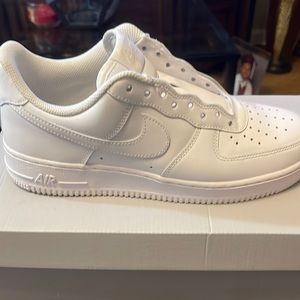 Men’s Air Force One’s worn once.  No shoe strings. Really nice pair of shoes